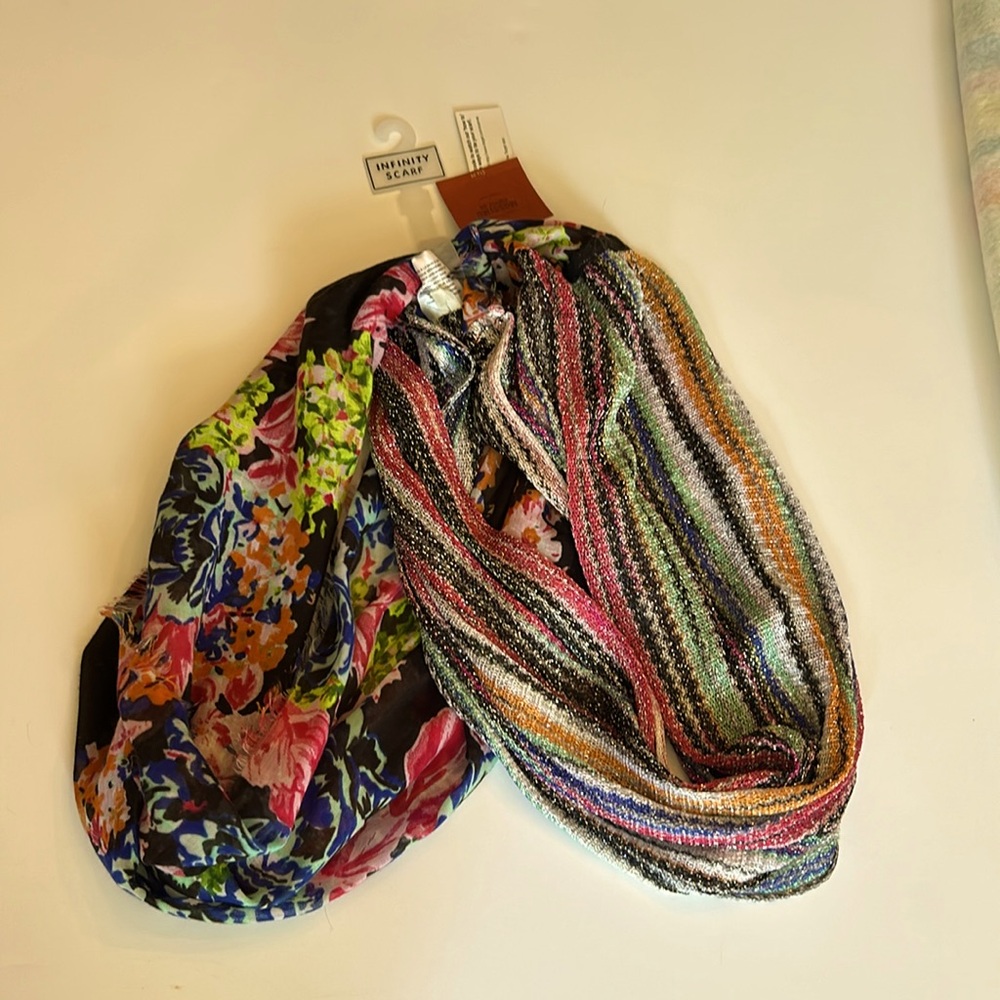 NWT Mossimo black multicolor Infinity scarf